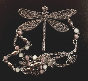 New Necklace Dragonfly Pendent 20" Chain Lobster Clasp Canada Nova Scotia - Bild 1 von 11