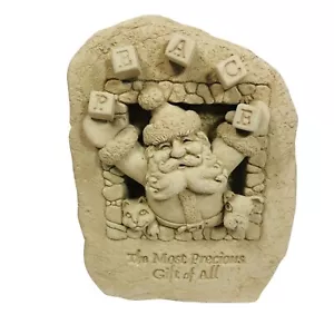Carruth Studio Most Precious Gift Hand Cast Stone Wall Plaque Peace Christmas - Picture 1 of 19