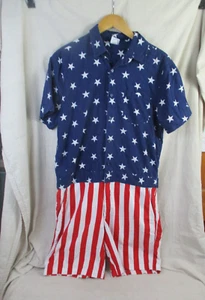 Well Worn Los Angeles USA Flag Romper One Piece Patriotic Size M Olympics - Picture 1 of 7
