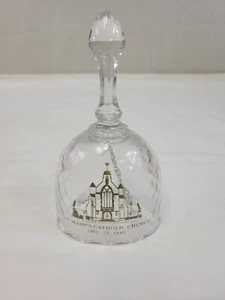 Fenton Hand-Crafted Clear Bell St Mary's Catholic Church Defiance Ohio 1944 - 94 - Picture 1 of 8