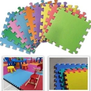 Kids PlayMats Soft Foam Interlocking Play Mats Outdoor Activity 18Pc - Picture 1 of 7