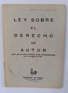 Copyright Law Reprinted from the Caracas Venezuela Gazette in Spanish 1963 - Picture 1 of 9