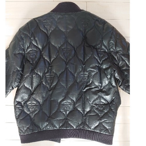 A BATHING APE (BAPE) Giacca di pelle trapuntata A Bathing Ape (taglia L)