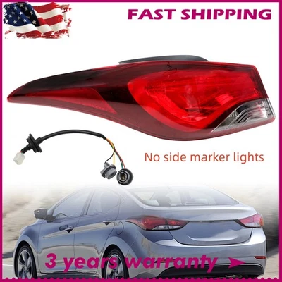Halogen Tail Light Lamp 924013X230 For 2014-16 Hyundai Elantra Driver Side Outer - Image 1 of 4