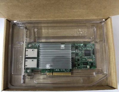 Supermicro AOC-STG-i2T 2Port 10GbE PCI-e x8 Network Card High Profile X540-AT2 - Image 1 of 4