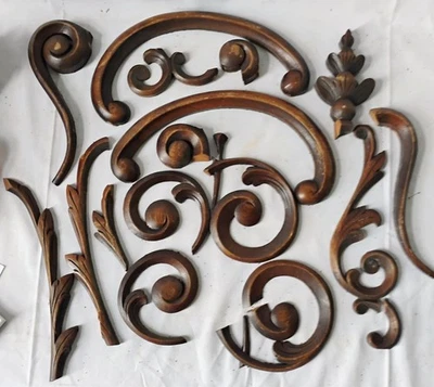 Antiguo lote hágalo usted mismo de varios. Tallas aplicadas para tu proyecto Foto 1 de 4