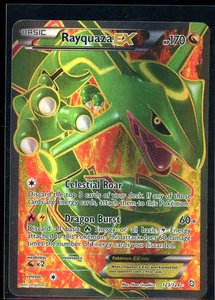 2012 Pokemon Black & White Dragons Exalted Rayquaza EX 123/12 Full Art Holo Rare - Picture 1 of 2