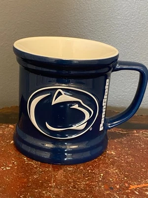 Taza de té de café de porcelana azul y blanca con logotipo 3D Penn State Nittany Lions Foto 1 de 4