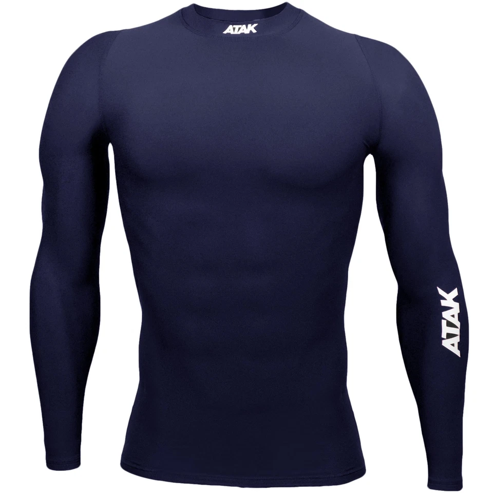 ATAK Mens Long Sleeve Sports Running Gym Base Layer Compression Shirt Top - Image 1 of 1
