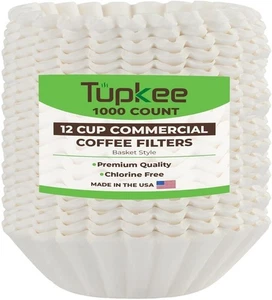 Filtros de café grandes Tupkee 12 tazas (1000 unidades) 9,75" x 4,25" comerciales y domésticos - Imagen 1 de 7