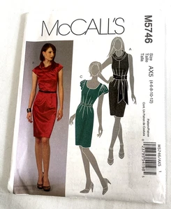 McCall's 5746 Misses' Fitted Back Zipper Dress Schnittmuster Size 4-12 Uncut - Bild 1 von 3