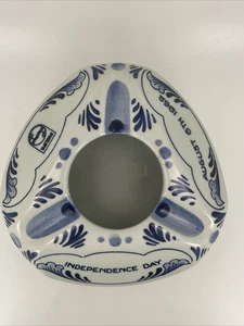 Posacenere vintage Philips TOM 6 agosto 1962 Independence Day Holland Delft - Foto 1 di 5