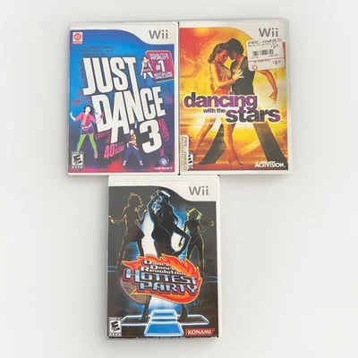 Nintendo Wii - Just Dance 3 & 4 + DDR Hottest Party + Dancing With Stars - Works - Image 1 of 4