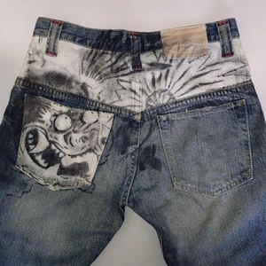 mizra Dragon processing denim jeans 30 inches Made in Japan - Picture 1 of 8