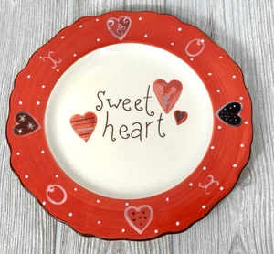Süßes Herz Keramik runder Teller Lori Siebert Design Valentinstag Leckerli Schale - Bild 1 von 7