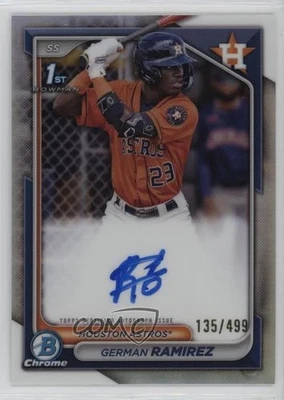 2024 Bowman Chrome Prospect Auto Refractor /499 German Ramirez #CPA-GR Auto - Image 1 of 2