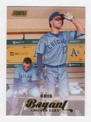 2017 Topps Stadium Club Kris Bryant #41 (In Dugout) Gold Foil Cubs - Image 1 of 2