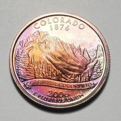 TONED 2006 S COLORADO STATE WASHINGTON QUARTER CLAD PROOF UNC #P2714 - Image 1 of 2