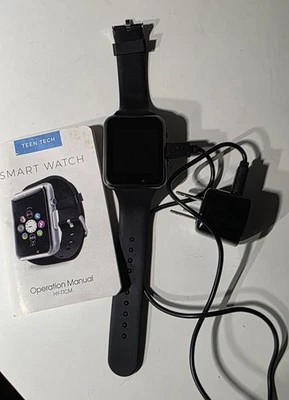 Smart Watch, Teen Tech Watch, Black, USB Charging Cable, Manual Included, New - Image 1 of 4