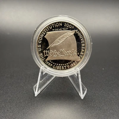 1987 200th Anniversary US Constitution We the People 90% Silver Dollar Coin #110 - Image 1 of 2