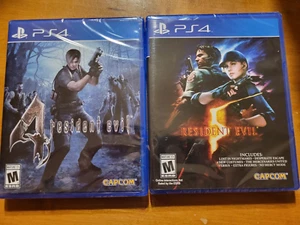 LOT 2 PS4 Playstation 4 Resident Evil 4 & 5 US EDITION NEW FACTORY SEALED READ - Picture 1 of 6