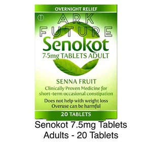 20 Tablets Senokot 7.5mg Adult - Senna Fruit - Constipation - Overnight Relief - Picture 1 of 8