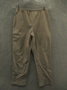 Eileen Fisher Pants Beige Pull On Cotton Stretch US Made Women's Size PS - Picture 1 of 9