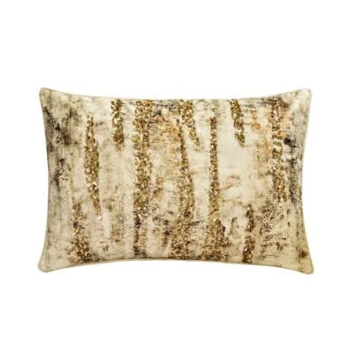 Lumbar Cushion Cover Gold Set of 2, Couch Decor Linen Abstract - Gold Rush - Image 1 of 3