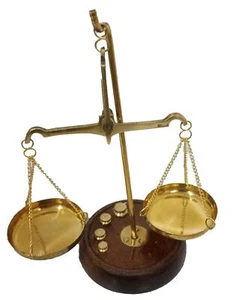 Goldsmith Brass Weight Scale Weighing Scale, Balance Justice Law Scale - Picture 1 of 5