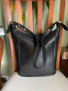 Bolso Coach Vintage Slim Duffle Sac - Negro - Cuero Costa Rica #9060 - Imagen 1 de 11