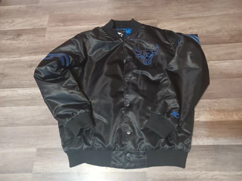 Rare G-III Black Label NBA Chicago Bulls Bomber Starter Jacket Men's Size XL Cover