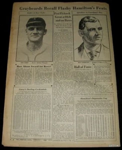 MAX CAREY TO HALL OF FAME 1961 PITTORIAL THE SPORTING NEWS PITSBURGH PIRATES - Foto 1 di 1