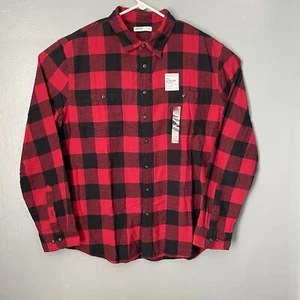 Camisa de franela Sonoma para hombre talla 2XL XXL roja a cuadros manga larga abotonada otoño - Imagen 1 de 12