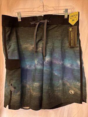 Ocean Current Men's Swimming Board Shorts Size 36 Drawstring Nextflex Multicolor - Image 1 of 4
