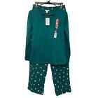 Charter Club Women’s Christmas Ornament Green Pajama Set Size S