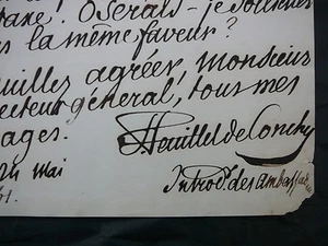 Feuillet de Conches. Collection Autographes 40 reliures Maroquin Rouge.1861  - Picture 1 of 2