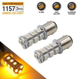 1157 LED Amber Yellow DRL Turn Signal Parking Side Marker Light Bulbs - Picture 1 of 5