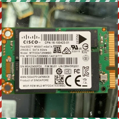 Micron M500IT mSATA 256GB 6Gb/s SSD MTFDDAT256MBD MSA23430PDX Cisco Drive - Image 1 of 2