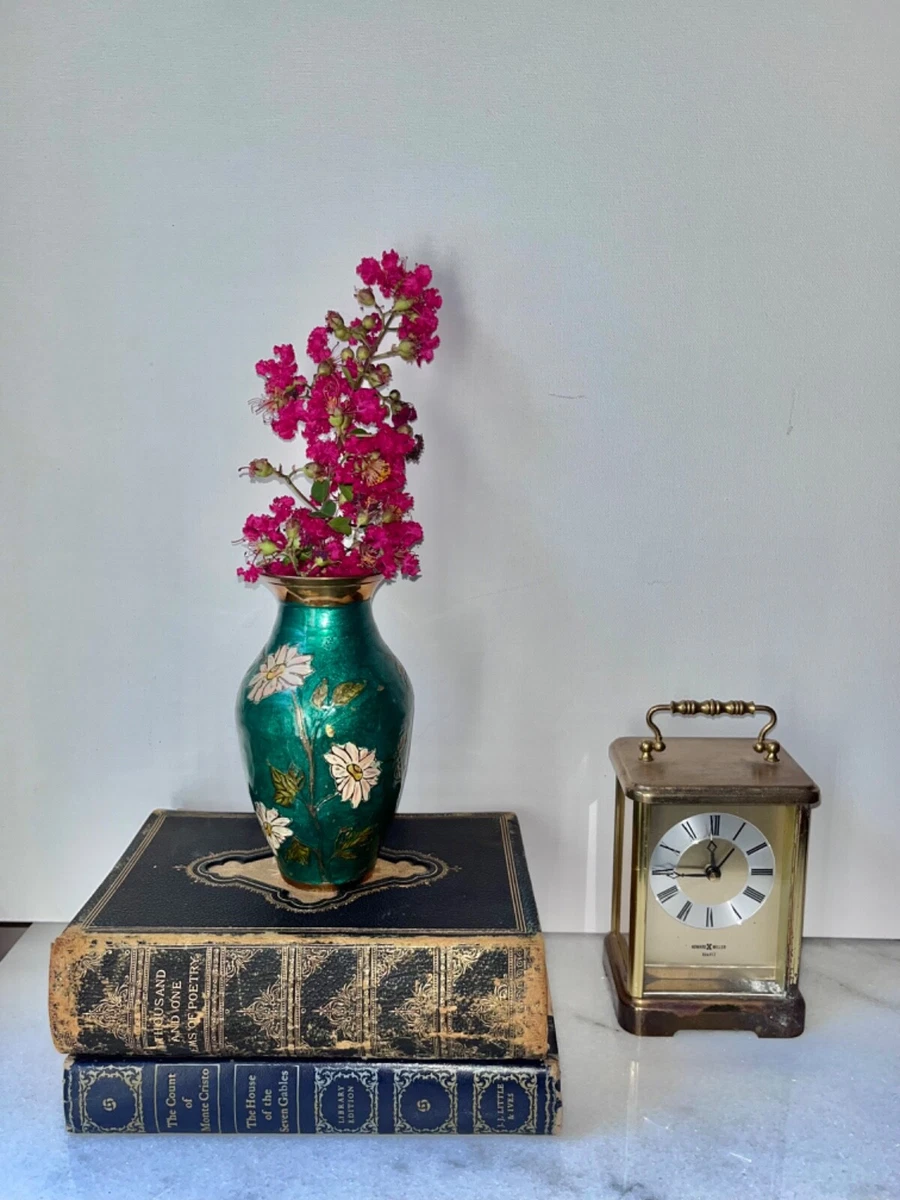 黄铜蓝色中国古董花瓶| eBay