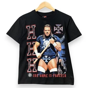 WWE Triple H T-Shirt Kids Small Black The Game Is Forever Graphic Wrestling Tee - Picture 1 of 9