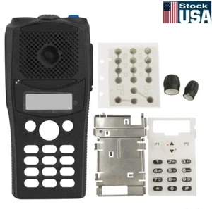 Kit de carcasa de repuesto negro con teclado completo para radio de dos vías PR400 EP450 - Imagen 1 de 4