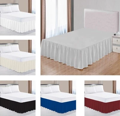  Percale Base Valance Sheet Non Iron Sheets Sing, Double, King, Super King  - Image 1 of 2
