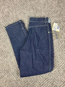 Vintage 80's Levis Denim Pinstripe Jeans Womens 23x26 Blue Dark Wash RARE NOS - Picture 1 of 19