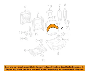 FORD OEM 03-06 Grand Marquis Front Seat Components-Seat Back Pad 3W7Z5464810AA - Picture 1 of 2