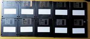 Lot of 10 retro 3,5" DSHD Diskettes, formatted and tested * Floppy disk * 412 - Afbeelding 1 van 2
