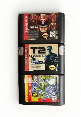 T2: Judgment Day + Vectorman + Judge Dredd - Sega Genesis - Tested - Authentic - Image 1 of 4
