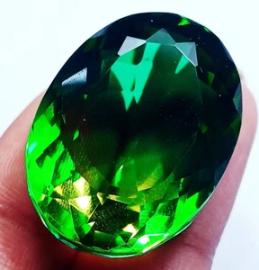 Natürliches Turmline Kristall Doublett 69,75 ct loser Edelstein ovale Form zertifiziert - Bild 1 von 6