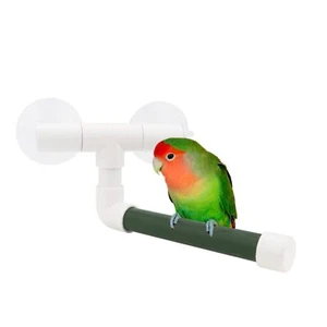 Hypeety Bird Parrot Stand Perch Shower Standing Toy Portable Suction Cup Parr... - Picture 1 of 9