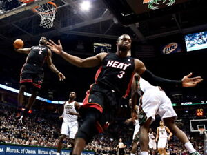 LeBron James Dwyane Wade Alley-oop NBA Gigantic HD Photo Print Poster Multisizes