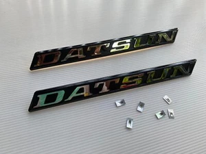 Datsun 620 PICKUP FENDER EMBLEM SIDE Front Fender BADGE Replacement Part NEW X2 - Picture 1 of 16